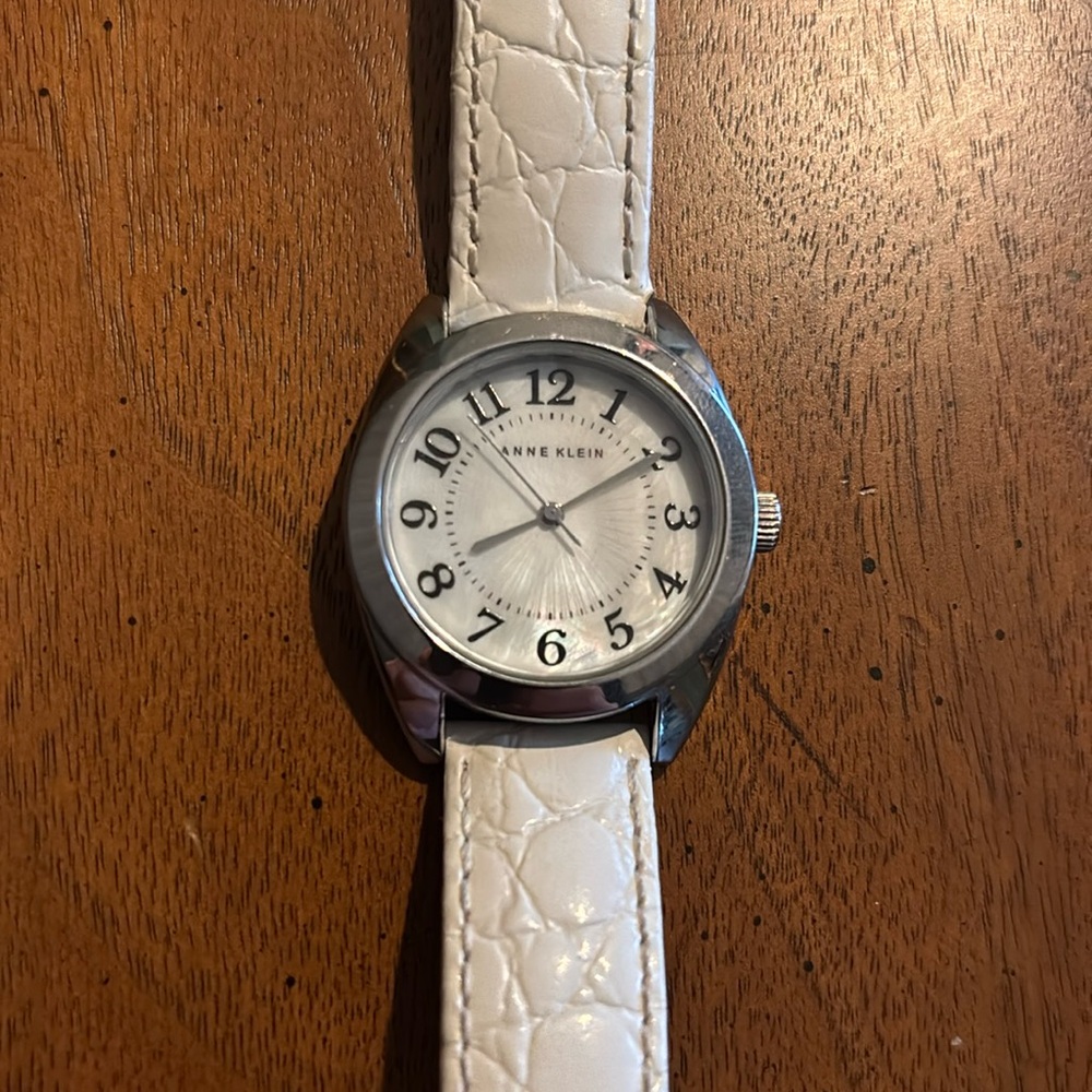 Anne Klein watch great condition! white strap